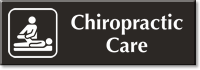 Chiropractic Care Engraved Hospital Sign with Therapist Symbol