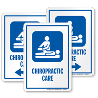 Chiropractic Care Hospital Sign with Symbol