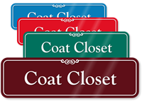 Coat Closet Showcase Wall Sign