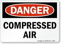 Danger Compressed Air Sign