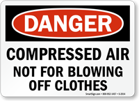 Danger Compressed Air Sign