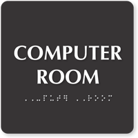 Computer Room TactileTouch Braille Door Sign