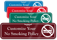 Custom ShowCase No Smoking Electronic Cigarettes Sign