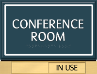 Custom Conference Room Sliding Panel Sign