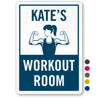 Custom YOUR NAME HERE Workout Room