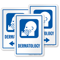 Dermatology Hospital Sign with Skin Disease Symbol