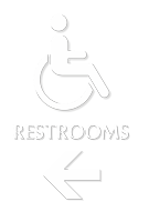 Restrooms Directional Sign