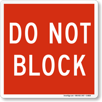 DO NOT Block Magnetic Door Sign