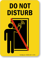 Do Not Disturb Sign with Graphic