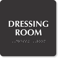 Dressing Room TactileTouch™ Sign with Braille