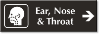 Ear with Nose and Throat Engraved Sign