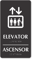 Bilingual Elevator Ascensor Braille Sign