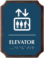 Elevator Braille TactileTouch Wooden Plaque
