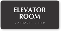 Elevator Room Tactile Touch Braille Sign