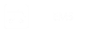 EMS Engraved Sign with Emergency Medical Van Symbol