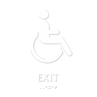 Exit Braille Door Sign with Accessible Pictogram