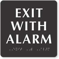 Exit with Alarm Sign