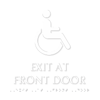 Exit Front Door TactileTouch Braille Sign