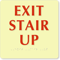 Exit Stair Up Sign