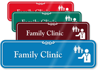 Family Clinic Hospital Showcase Sign