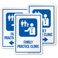 Family Practice Clinic Hospital Sign