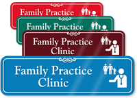 Family Practice Clinic Hospital Showcase Sign