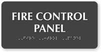 Fire Control Panel TactileTouch Braille Sign