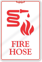 Fire Hose (with fire hose symbol) Sign