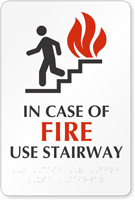 Fire Use Stairway Sign