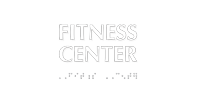 Fitness Center Tactile Touch Braille Sign