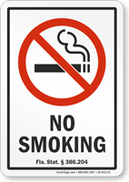 Florida No Smoking Sign