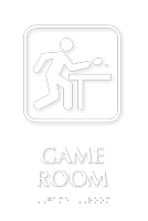Game Room ADA Symbol TactileTouch™ Sign with Braille