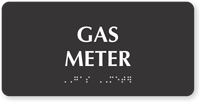 Gas Meter TactileTouch Braille Sign