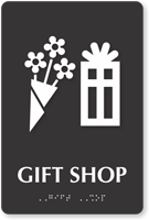 Gift Shop TactileTouch Braille Sign