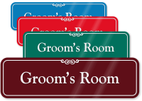 Groom's Room ShowCase Wall Sign
