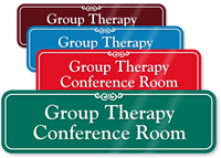 Group Therapy Conference Room Showcase Wall Sign