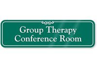 Group Therapy Conference Room Showcase Wall Sign