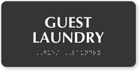 Guest Laundry Tactile Touch Braille Sign