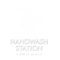 Hand Wash Station TactileTouch Braille Sign