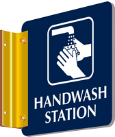 Hand Wash Station Two Sided Spot a Signs