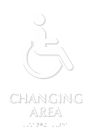 Changing Area Handicap Symbol TactileTouch™ Braille Sign