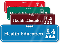 Health Education Hospital Showcase Sign