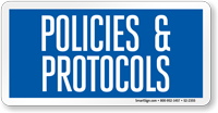 Hospital Policies And Protocols Sign