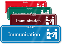Immunization Hospital Showcase Sign