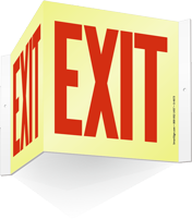 EXIT (6 in. high letters) big size Sign