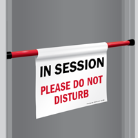 In Session Do Not Disturb Door Barricade Sign