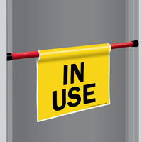 In Use Door Barricade Sign