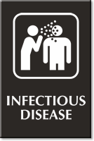 Infectious Disease Engraved Hospital Sign