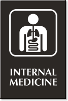 Internal Medicine Engraved Hospital Sign