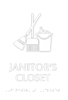 Janitor's Closet TactileTouch Braille Sign With Graphic